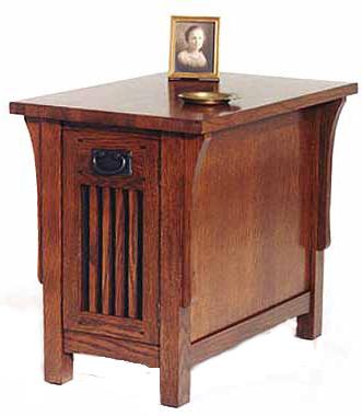 AA Laun Arts and Crafts Chairside Table with 1 Door Find Your